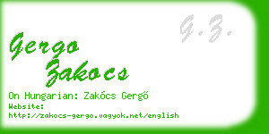 gergo zakocs business card